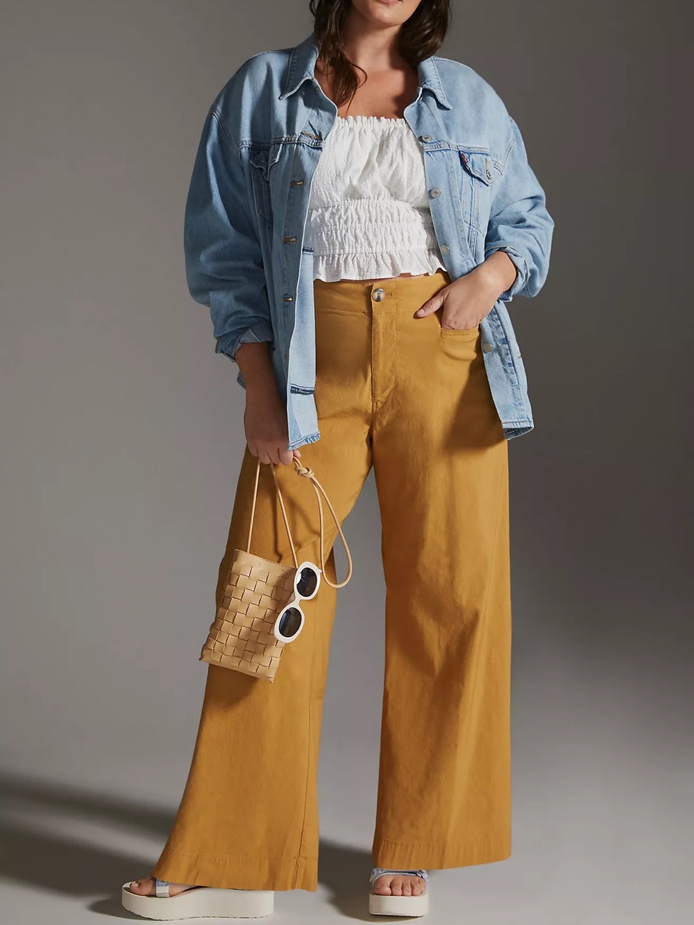 Maeve • The Colette Cropped Wide-Leg Pants by Anthropologie